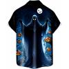 imageHalloween Shirts for Men Funny Spooky Pumpkin Ghost Spider Monster Costume Halloween Short Sleeve Button Down Shirt TopsHalloween Horror Night Ghost