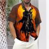 imageHalloween Shirts for Men Funny Spooky Pumpkin Ghost Spider Monster Costume Halloween Short Sleeve Button Down Shirt TopsTerrify Dead Cowboy