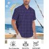 imageLzzidou Fishing Shirts for Men UPF 50 Short Sleeve Button Down Print Hawaiian Camp Shirt with Breathable Back VentNavy Anchor Rudder