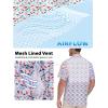 imageLzzidou Fishing Shirts for Men UPF 50 Short Sleeve Button Down Print Hawaiian Camp Shirt with Breathable Back VentWhite Fish Print
