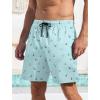 imageLzzidou Men Swim Trunks with Compresssion Liner 7 Inch Inseam Board Shorts Bathing Suit with Zipper PocketsAnchor