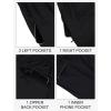imageLzzidou Men Swim Trunks with Compresssion Liner 7 Inch Inseam Board Shorts Bathing Suit with Zipper PocketsBlack