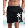 imageLzzidou Men Swim Trunks with Compresssion Liner 7 Inch Inseam Board Shorts Bathing Suit with Zipper PocketsBlack