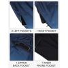 imageLzzidou Men Swim Trunks with Compresssion Liner 7 Inch Inseam Board Shorts Bathing Suit with Zipper PocketsBlack Blue