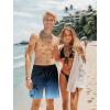 imageLzzidou Men Swim Trunks with Compresssion Liner 7 Inch Inseam Board Shorts Bathing Suit with Zipper PocketsBlack Blue