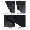 imageLzzidou Men Swim Trunks with Compresssion Liner 7 Inch Inseam Board Shorts Bathing Suit with Zipper PocketsBlack Grey