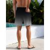 imageLzzidou Men Swim Trunks with Compresssion Liner 7 Inch Inseam Board Shorts Bathing Suit with Zipper PocketsBlack Grey