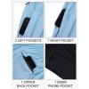 imageLzzidou Men Swim Trunks with Compresssion Liner 7 Inch Inseam Board Shorts Bathing Suit with Zipper PocketsBlue Grey