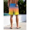 imageLzzidou Men Swim Trunks with Compresssion Liner 7 Inch Inseam Board Shorts Bathing Suit with Zipper PocketsBlue Orange Yellow