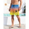 imageLzzidou Men Swim Trunks with Compresssion Liner 7 Inch Inseam Board Shorts Bathing Suit with Zipper PocketsBlue Orange Yellow