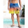 imageLzzidou Men Swim Trunks with Compresssion Liner 7 Inch Inseam Board Shorts Bathing Suit with Zipper PocketsBlue Orange Yellow