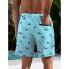 imageLzzidou Men Swim Trunks with Compresssion Liner 7 Inch Inseam Board Shorts Bathing Suit with Zipper PocketsBubble and Fish