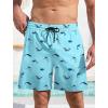 imageLzzidou Men Swim Trunks with Compresssion Liner 7 Inch Inseam Board Shorts Bathing Suit with Zipper PocketsBubble and Fish