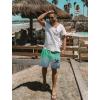 imageLzzidou Men Swim Trunks with Compresssion Liner 7 Inch Inseam Board Shorts Bathing Suit with Zipper PocketsGreen Grey