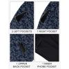 imageLzzidou Men Swim Trunks with Compresssion Liner 7 Inch Inseam Board Shorts Bathing Suit with Zipper PocketsLeaves
