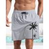 imageLzzidou Men Swim Trunks with Compresssion Liner 7 Inch Inseam Board Shorts Bathing Suit with Zipper PocketsLight Grey