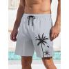 imageLzzidou Men Swim Trunks with Compresssion Liner 7 Inch Inseam Board Shorts Bathing Suit with Zipper PocketsLight Grey