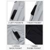 imageLzzidou Men Swim Trunks with Compresssion Liner 7 Inch Inseam Board Shorts Bathing Suit with Zipper PocketsLight Grey