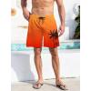 imageLzzidou Men Swim Trunks with Compresssion Liner 7 Inch Inseam Board Shorts Bathing Suit with Zipper PocketsOrange Red