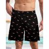 imageLzzidou Men Swim Trunks with Compresssion Liner 7 Inch Inseam Board Shorts Bathing Suit with Zipper PocketsPink Fish