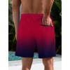 imageLzzidou Men Swim Trunks with Compresssion Liner 7 Inch Inseam Board Shorts Bathing Suit with Zipper PocketsRed Purple