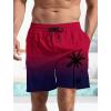 imageLzzidou Men Swim Trunks with Compresssion Liner 7 Inch Inseam Board Shorts Bathing Suit with Zipper PocketsRed Purple