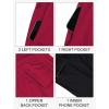 imageLzzidou Men Swim Trunks with Compresssion Liner 7 Inch Inseam Board Shorts Bathing Suit with Zipper PocketsRed Purple
