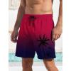 imageLzzidou Men Swim Trunks with Compresssion Liner 7 Inch Inseam Board Shorts Bathing Suit with Zipper PocketsRed Purple