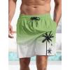 imageLzzidou Men Swim Trunks with Compresssion Liner 7 Inch Inseam Board Shorts Bathing Suit with Zipper PocketsSage White