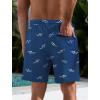 imageLzzidou Men Swim Trunks with Compresssion Liner 7 Inch Inseam Board Shorts Bathing Suit with Zipper PocketsShark