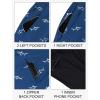 imageLzzidou Men Swim Trunks with Compresssion Liner 7 Inch Inseam Board Shorts Bathing Suit with Zipper PocketsShark