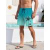 imageLzzidou Men Swim Trunks with Compresssion Liner 7 Inch Inseam Board Shorts Bathing Suit with Zipper PocketsTurquoise