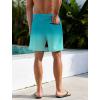 imageLzzidou Men Swim Trunks with Compresssion Liner 7 Inch Inseam Board Shorts Bathing Suit with Zipper PocketsTurquoise