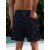 imageLzzidou Men Swim Trunks with Compresssion Liner 7 Inch Inseam Board Shorts Bathing Suit with Zipper PocketsWhale and Shark