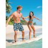 imageLzzidou Men Swim Trunks with Mesh Liner 5 Inch Inseam Board Shorts Quick Dry Bathing SuitBanana Leaf