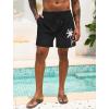 imageLzzidou Men Swim Trunks with Mesh Liner 5 Inch Inseam Board Shorts Quick Dry Bathing SuitBlack Tree