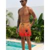imageLzzidou Men Swim Trunks with Mesh Liner 5 Inch Inseam Board Shorts Quick Dry Bathing SuitOrange Red