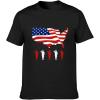 imageLzzidou Mens 4th of July Shirts American Flag Patriotic Shirts Short Sleeve USA Memorial Day Cotton T ShirtsMap and Soilders