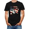 imageLzzidou Mens 4th of July Shirts American Flag Patriotic Shirts Short Sleeve USA Memorial Day Cotton T ShirtsRetro Map