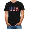 imageLzzidou Mens 4th of July Shirts American Flag Patriotic Shirts Short Sleeve USA Memorial Day Cotton T ShirtsUsablack