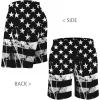 imageLzzidou Mens American Flag Swim Trunks USA 4th of July Patriotic Board Shorts Quick Dry Lined Beach ShortsPatrioticwhite Black