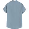 imageLzzidou Mens Hawaiian Shirt Short Sleeve Button Down Beach ShirtsBlue Grey