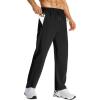 imageLzzidou Mens Lightweight Joggers with Zipper Pockets Drawstring Elastic Waistband Sweatpants Running Hiking Athletic CasualBlack