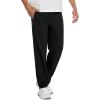 imageLzzidou Mens Lightweight Joggers with Zipper Pockets Drawstring Elastic Waistband Sweatpants Running Hiking Athletic CasualBlack