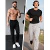imageLzzidou Mens Sweatpants with Zipper Pockets Lightweight Hiking Travel Pants QuickDry Stretch Athletic PantsBlack