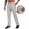 imageLzzidou Mens Sweatpants with Zipper Pockets Lightweight Hiking Travel Pants QuickDry Stretch Athletic PantsGrey