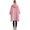 imageLzzidou Oversized Blanket Hoodie for Women Two Layers Cozy Flannel Sherpa Wearable Blanket Sweatshirt AdultDusty Pink