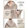 imageLzzidou Oversized Blanket Hoodie for Women Two Layers Cozy Flannel Sherpa Wearable Blanket Sweatshirt AdultNature