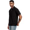 imageMens Golf Polo Shirts UPF 50 Short Sleeve Dri Fit Polos Stretch Performance Collared Golf Casual Work Business WearBlack