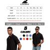 imageMens Golf Polo Shirts UPF 50 Short Sleeve Dri Fit Polos Stretch Performance Collared Golf Casual Work Business WearBlack